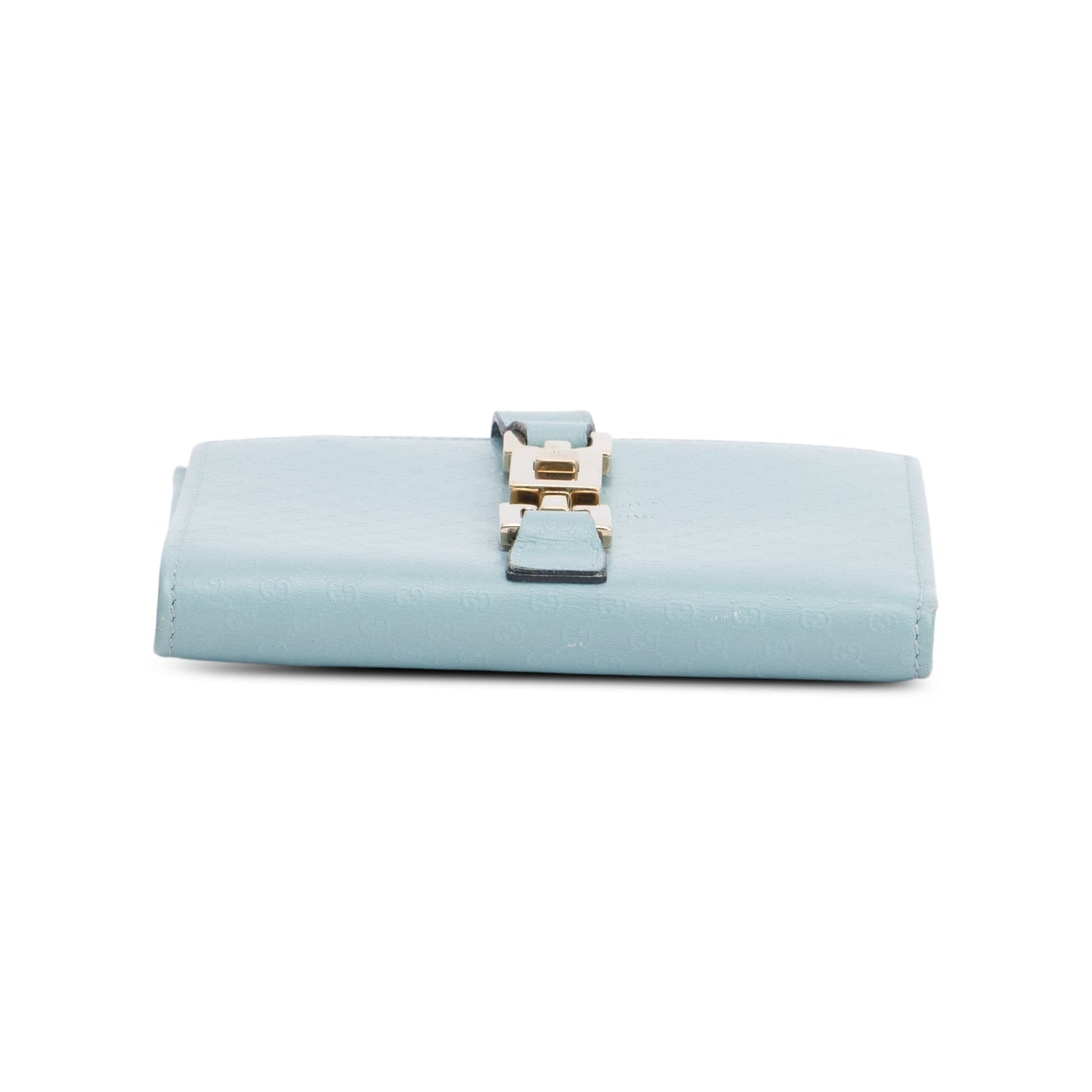 Gucci Blue Microguccissima Leather Jackie Compact Wallet