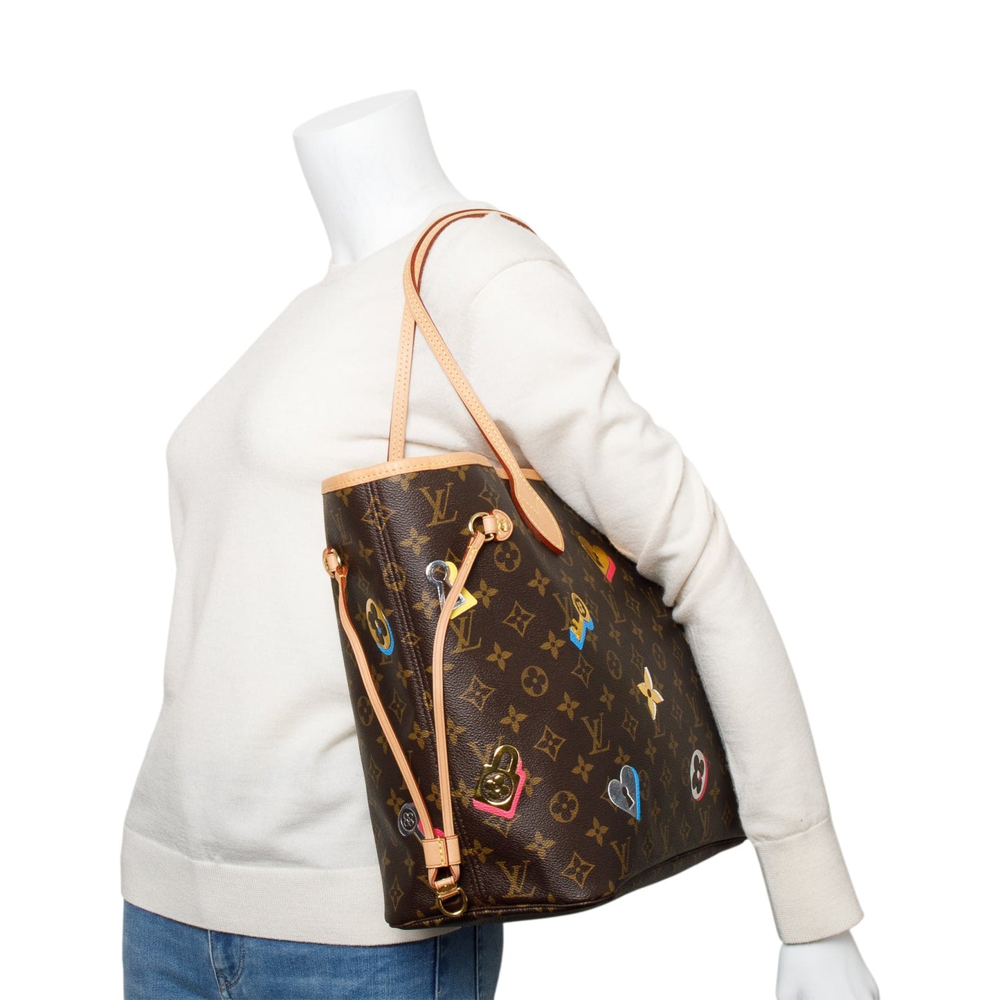 Louis Vuitton Monogram Love Lock Neverfull MM