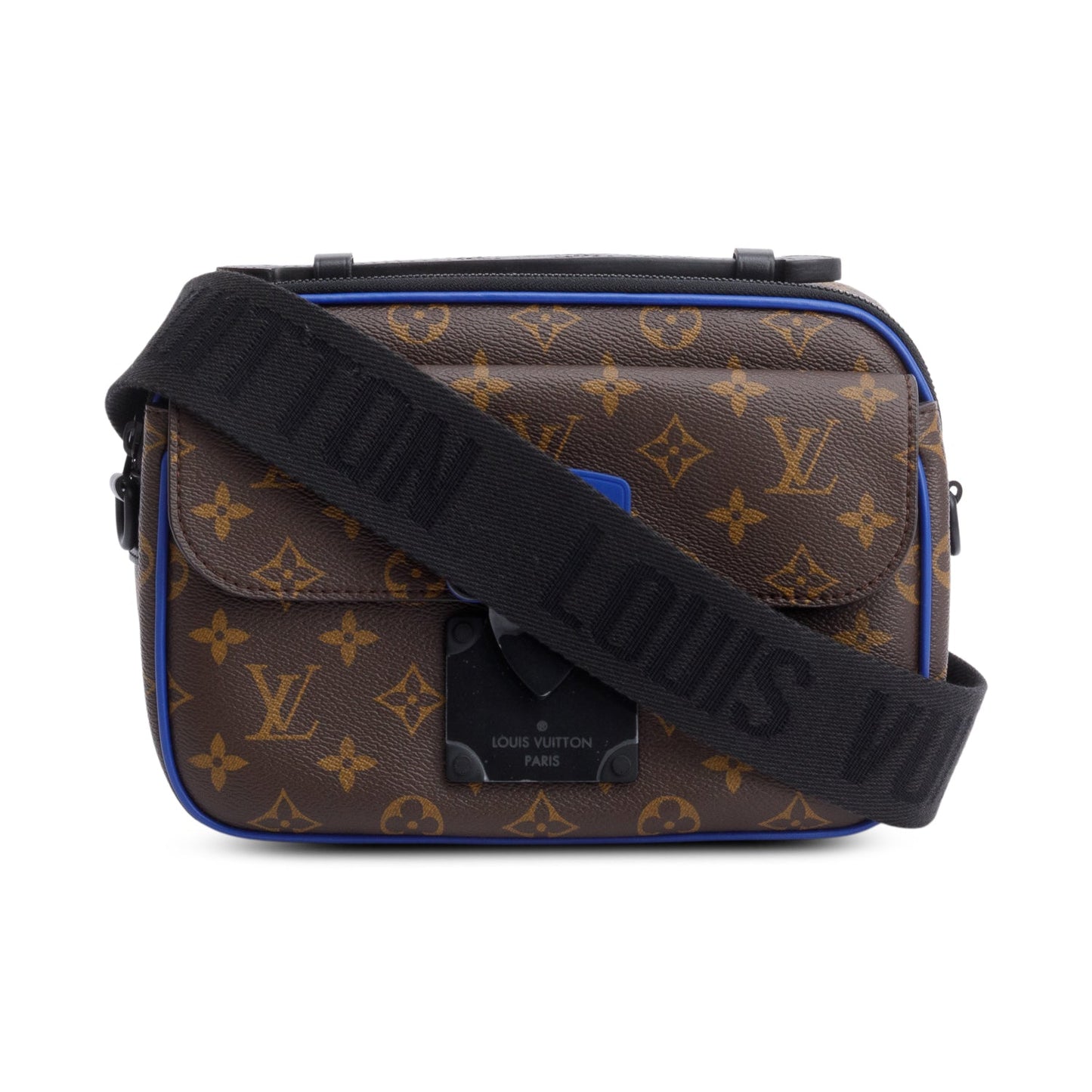 Louis Vuitton Monogram Macassar S Lock Messenger Bag