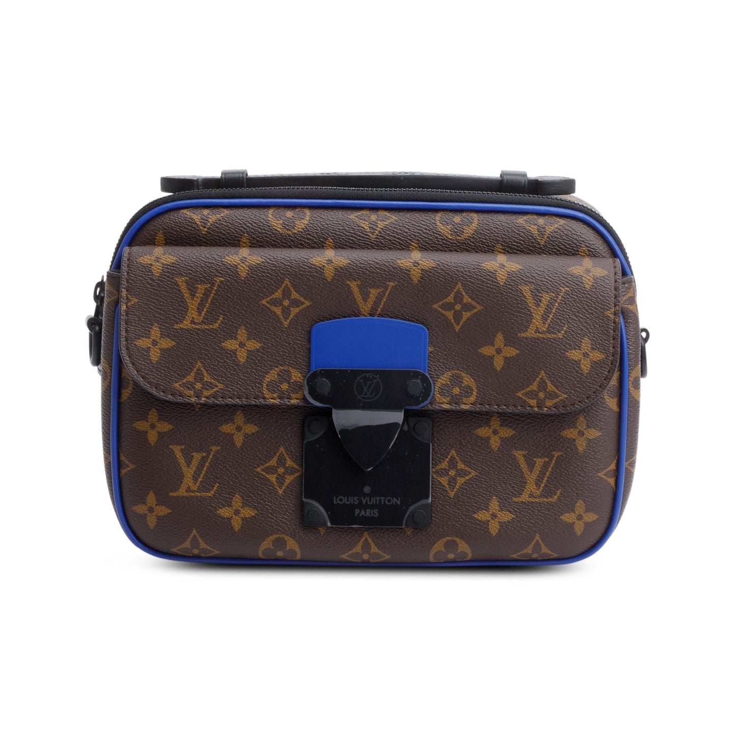 Louis Vuitton Monogram Macassar S Lock Messenger Bag