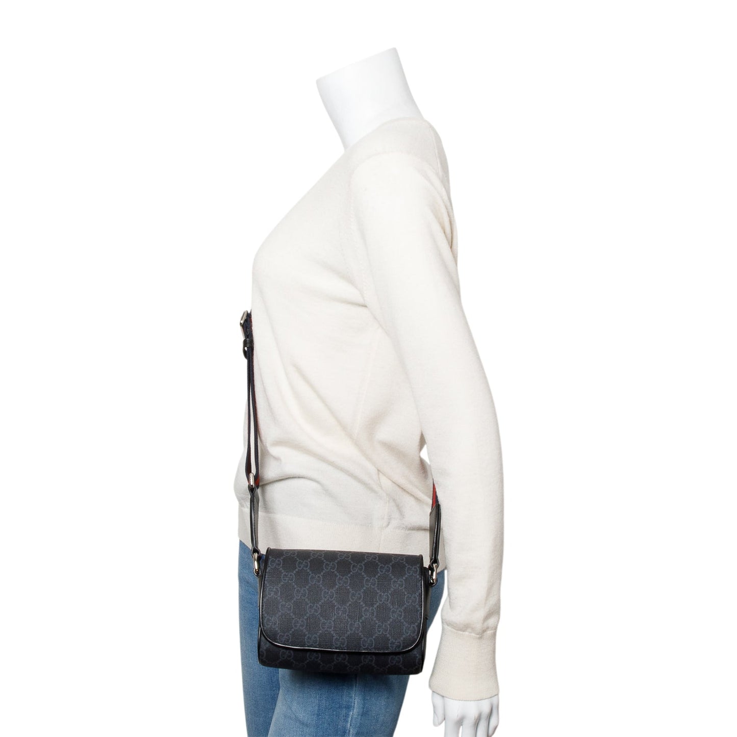 Gucci 2024 Black GG Supreme Super Mini Bag