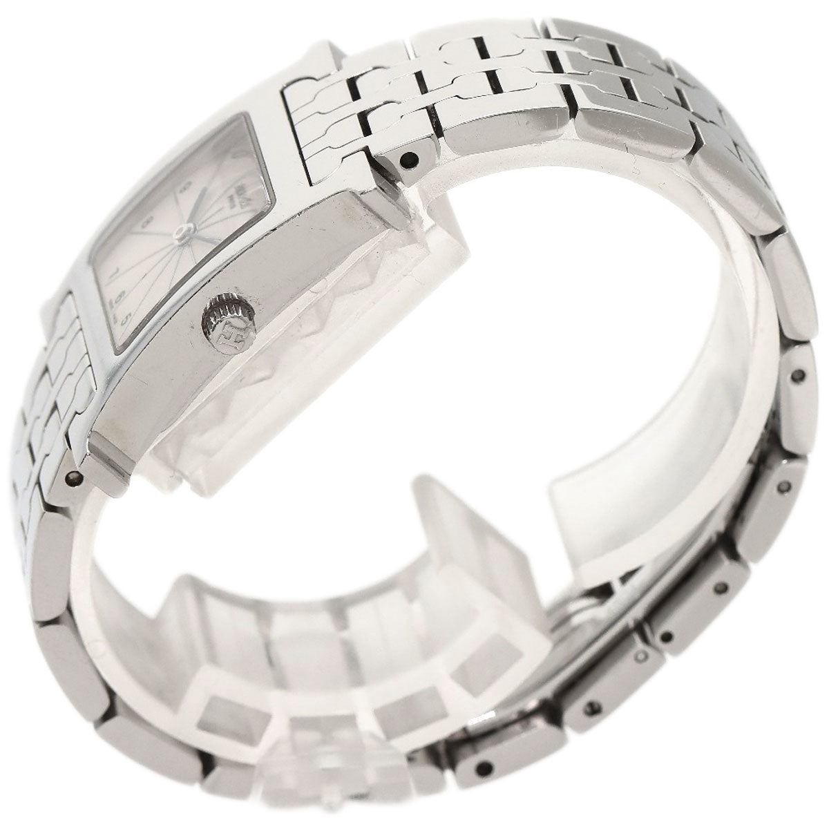 HERMES Watches Quartz HH1.210 Stainless Steel , Stainless Steel Silver H watch Silver dial Women