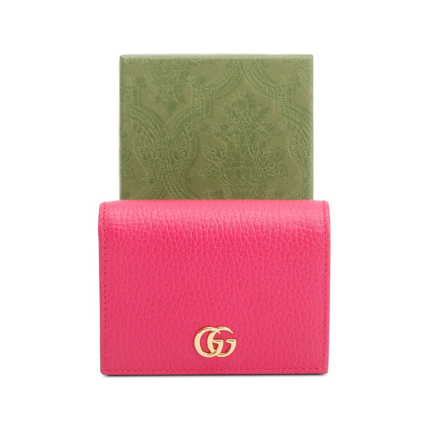 Gucci Pink GG Marmont Leather Card Case Wallet