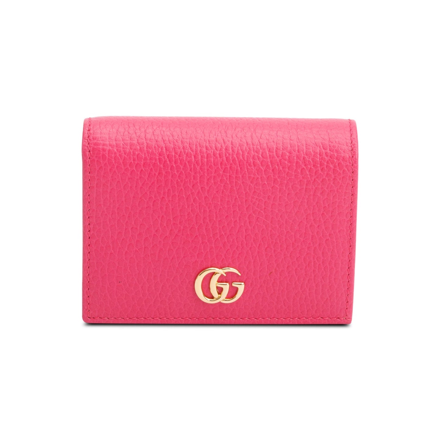 Gucci Pink GG Marmont Leather Card Case Wallet