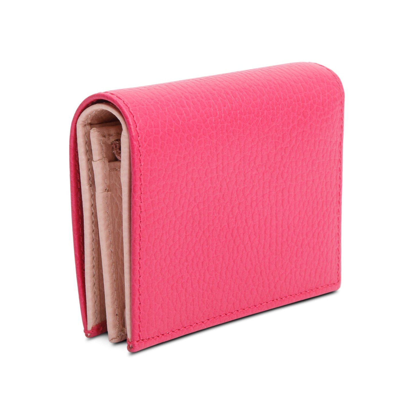 Gucci Pink GG Marmont Leather Card Case Wallet