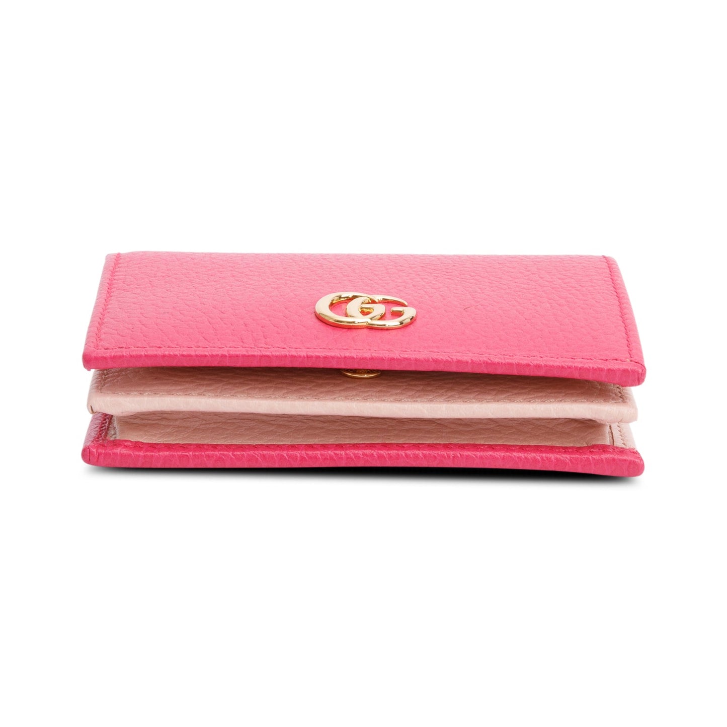 Gucci Pink GG Marmont Leather Card Case Wallet