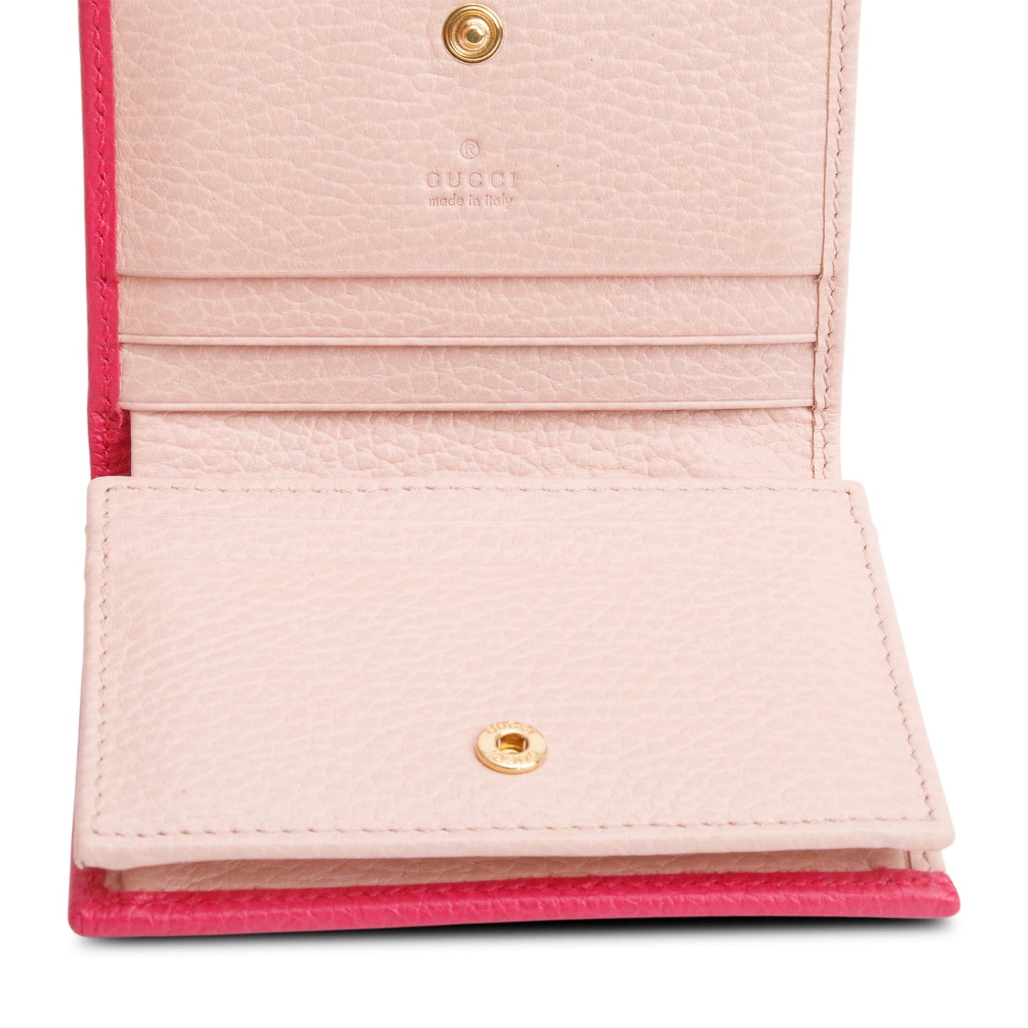 Gucci Pink GG Marmont Leather Card Case Wallet