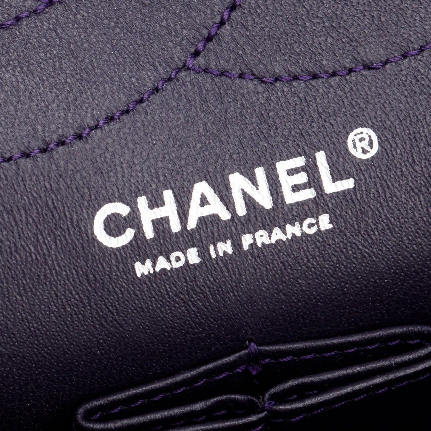 Chanel Purple Quilted Calfskin Leather 2.55 Reissue 227 Double Flap Bag