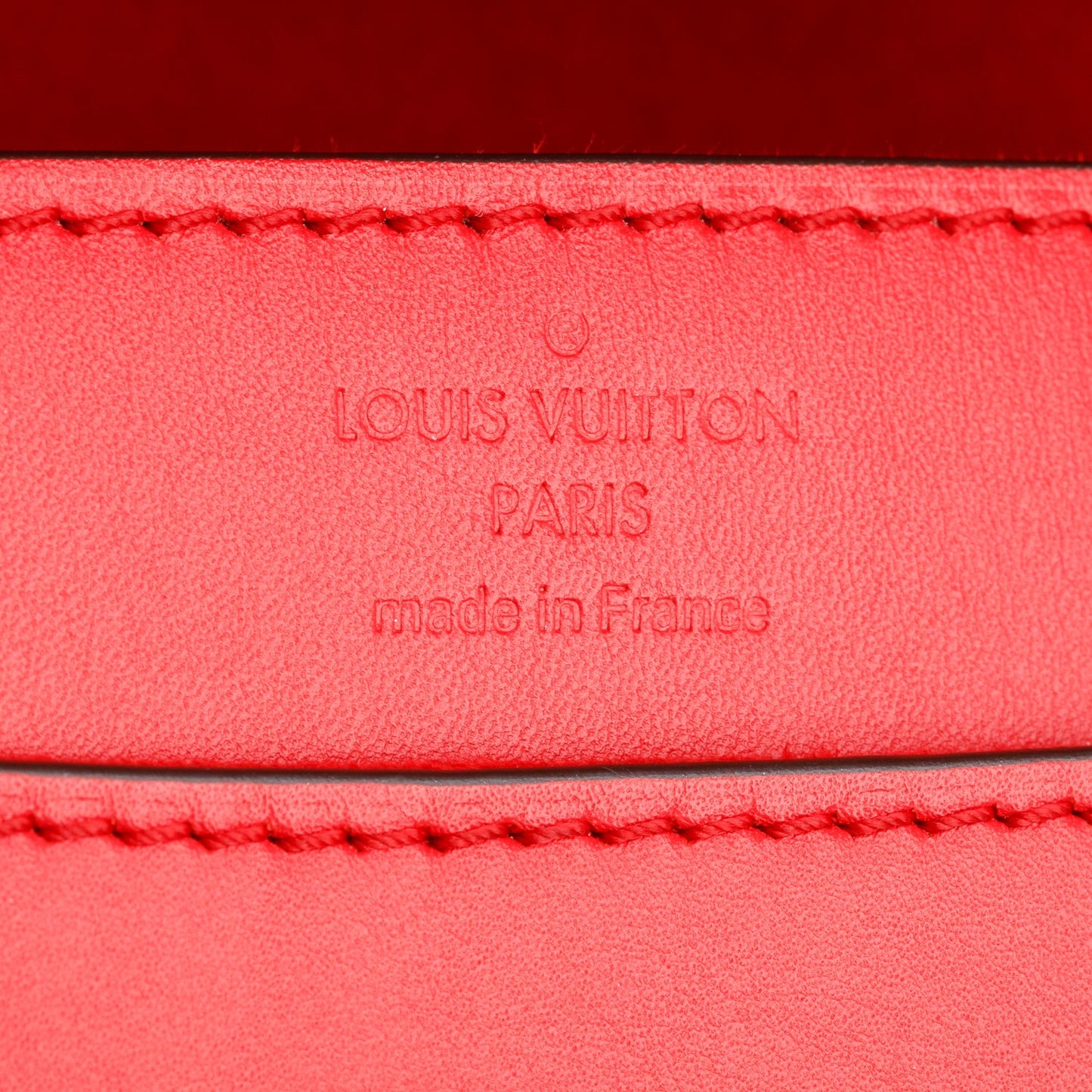 Louis Vuitton Red Calfskin Louise Chain Clutch MM
