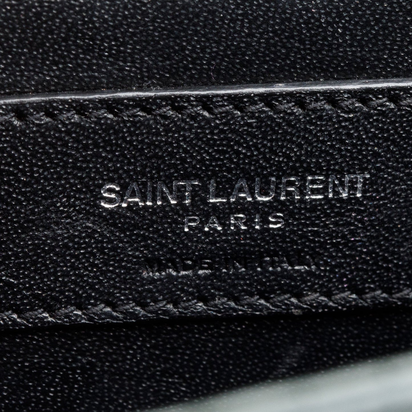Saint Laurent Green Crocodile-Embossed Leather Medium Classic Monogram Kate Tassel Chain Bag