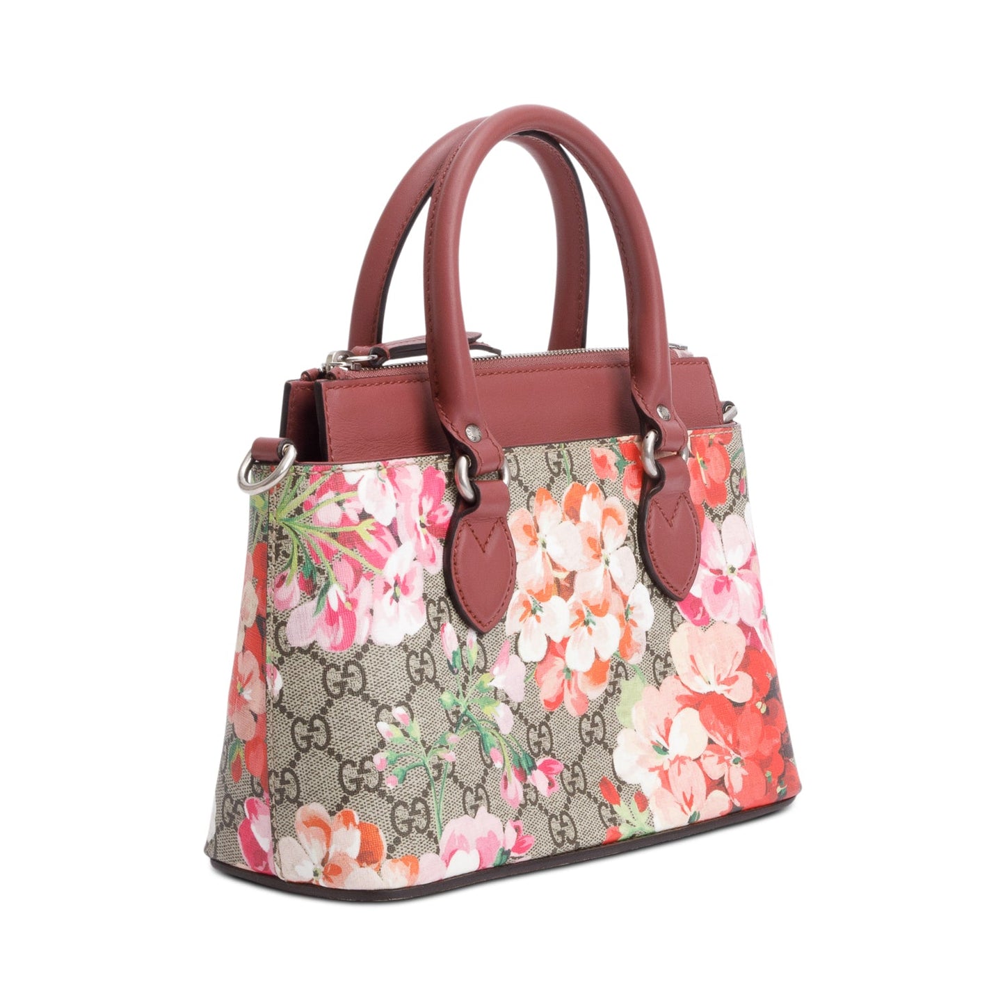 Gucci GG Supreme Blooms Small Top Handle Bag