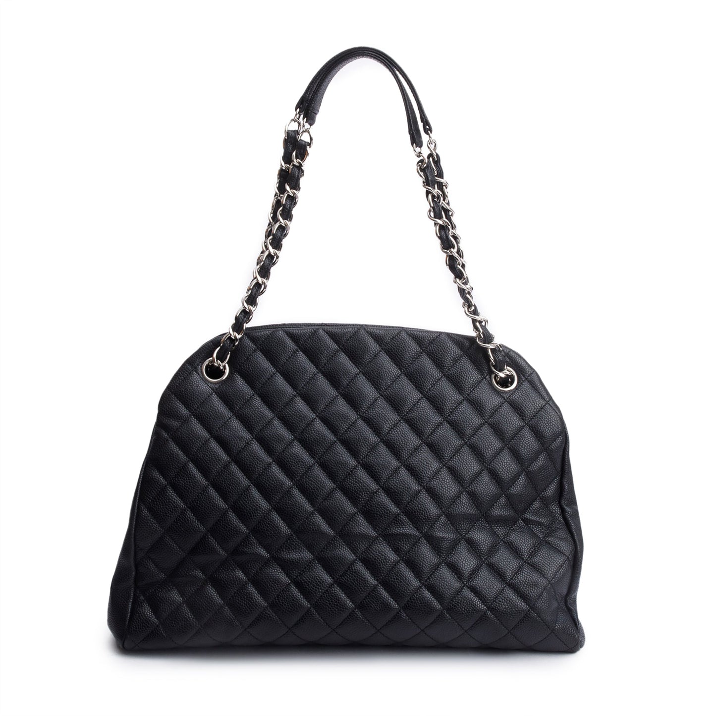 Chanel Black Caviar Leather Just Mademoiselle Large Bowler Bag