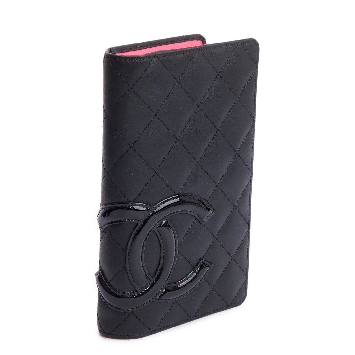 Chanel Black Calfskin Leather Cambon Yen Wallet