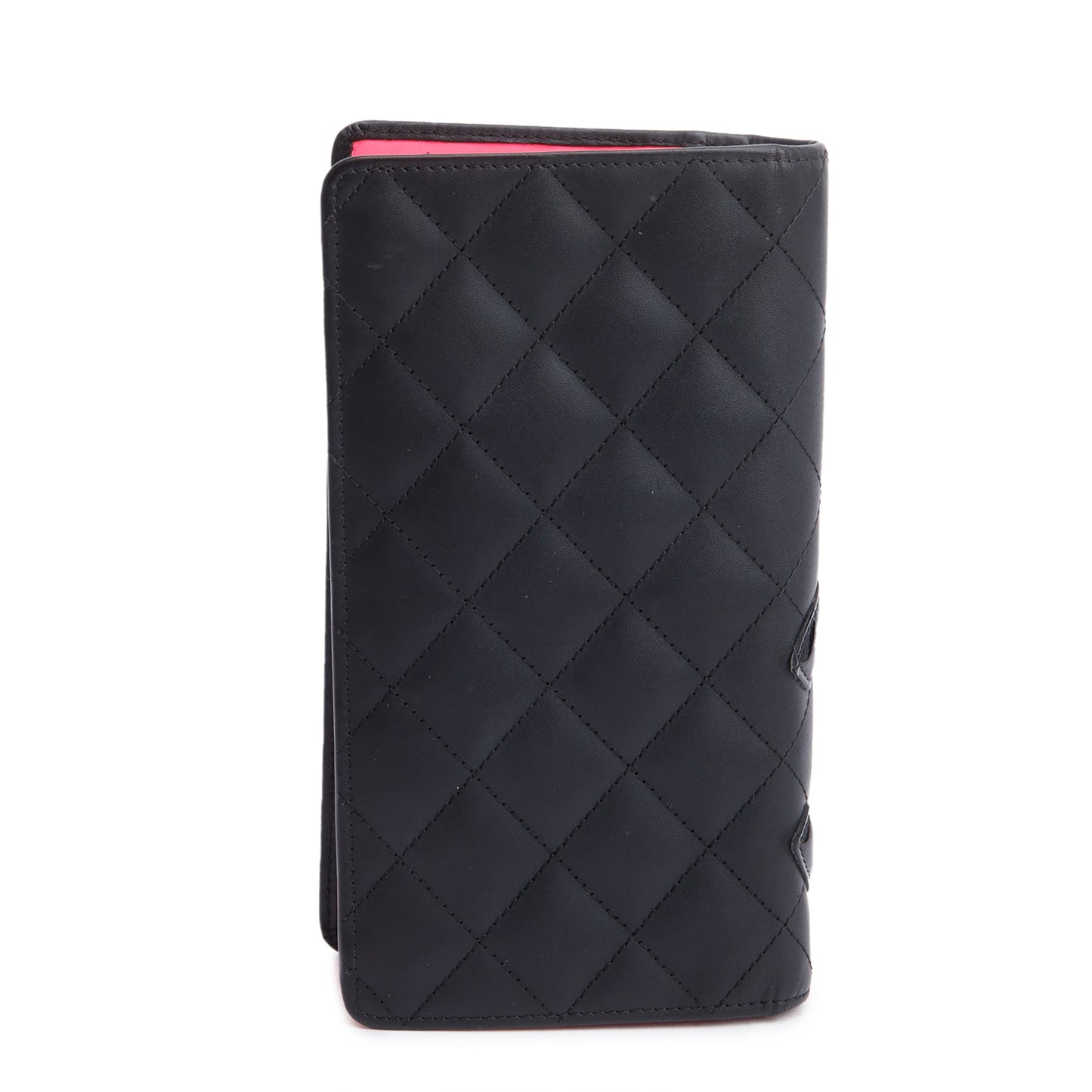 Chanel Black Calfskin Leather Cambon Yen Wallet