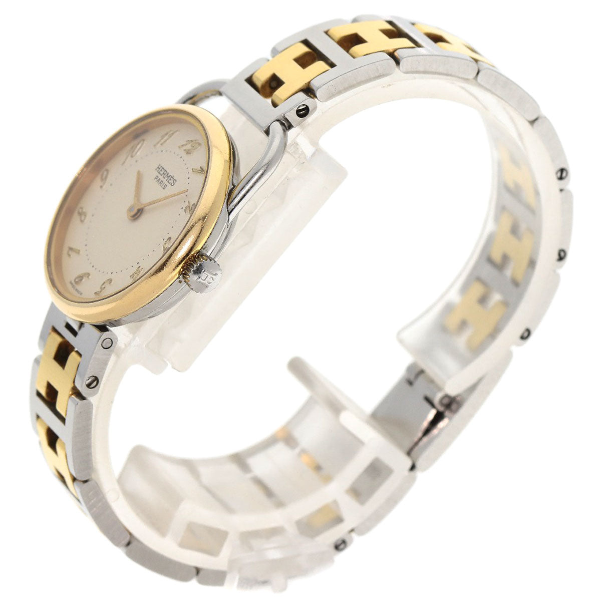 HERMES Watches Quartz Stainless Steel , SSxGP gold Arceau Ivory dial Women