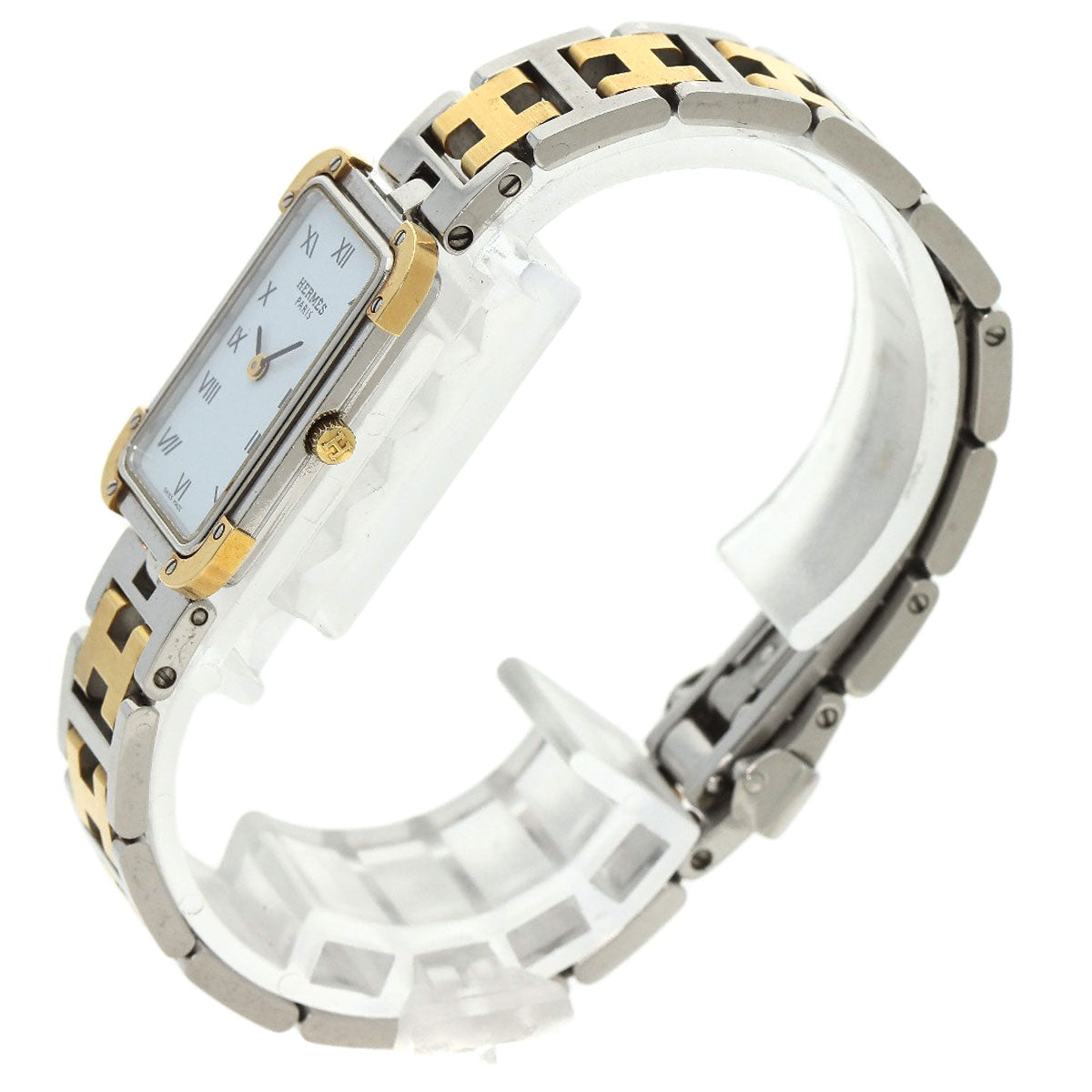HERMES Watches Quartz CR1.220 Stainless Steel , SSxGP gold Clojure white dial Women