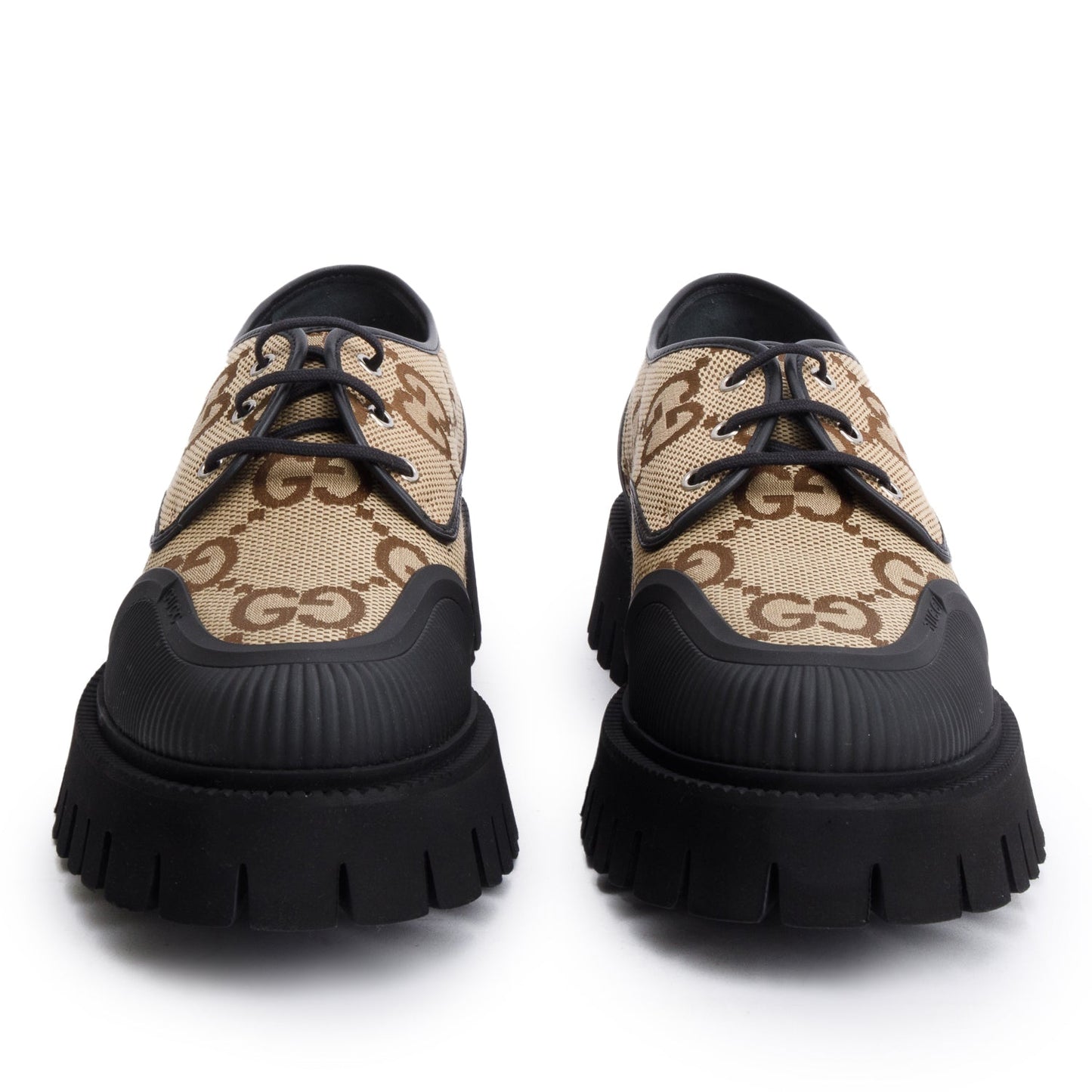 Gucci Maxi GG Canvas Lace Up Oxford, Size 10.5