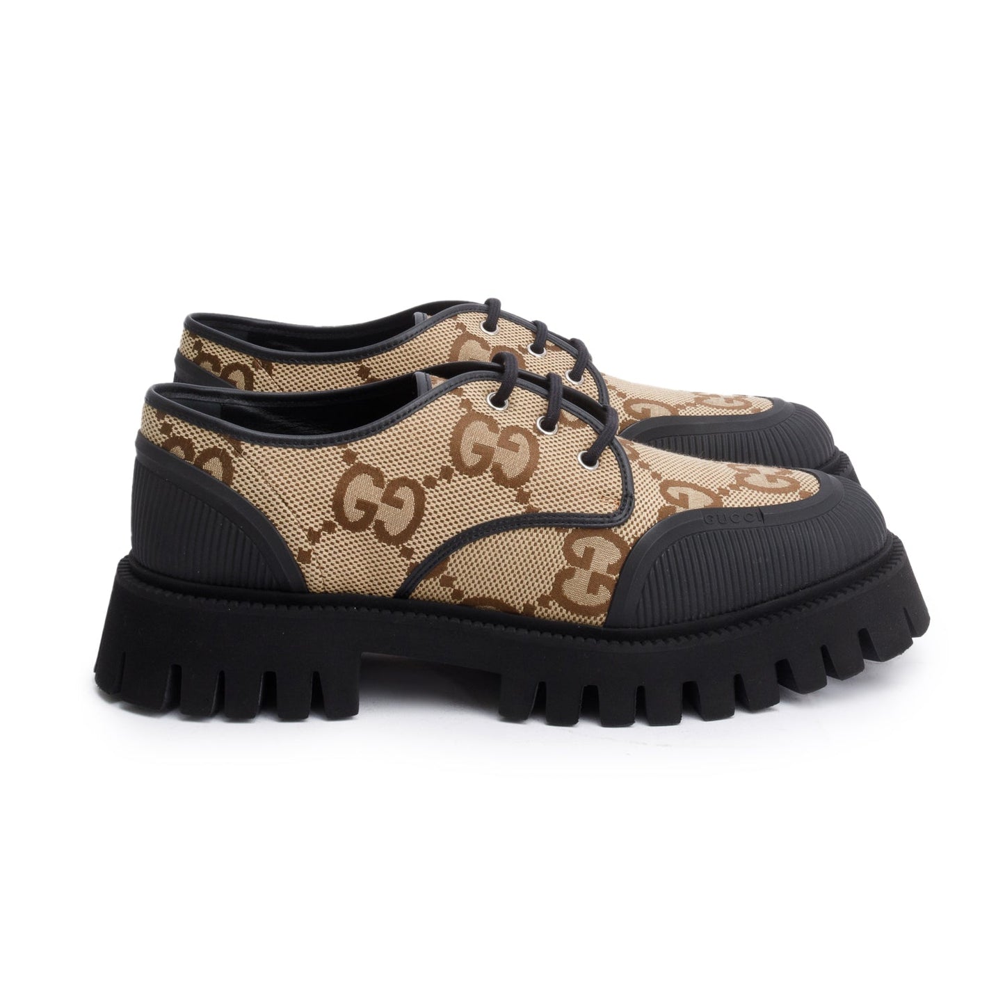 Gucci Maxi GG Canvas Lace Up Oxford, Size 10.5