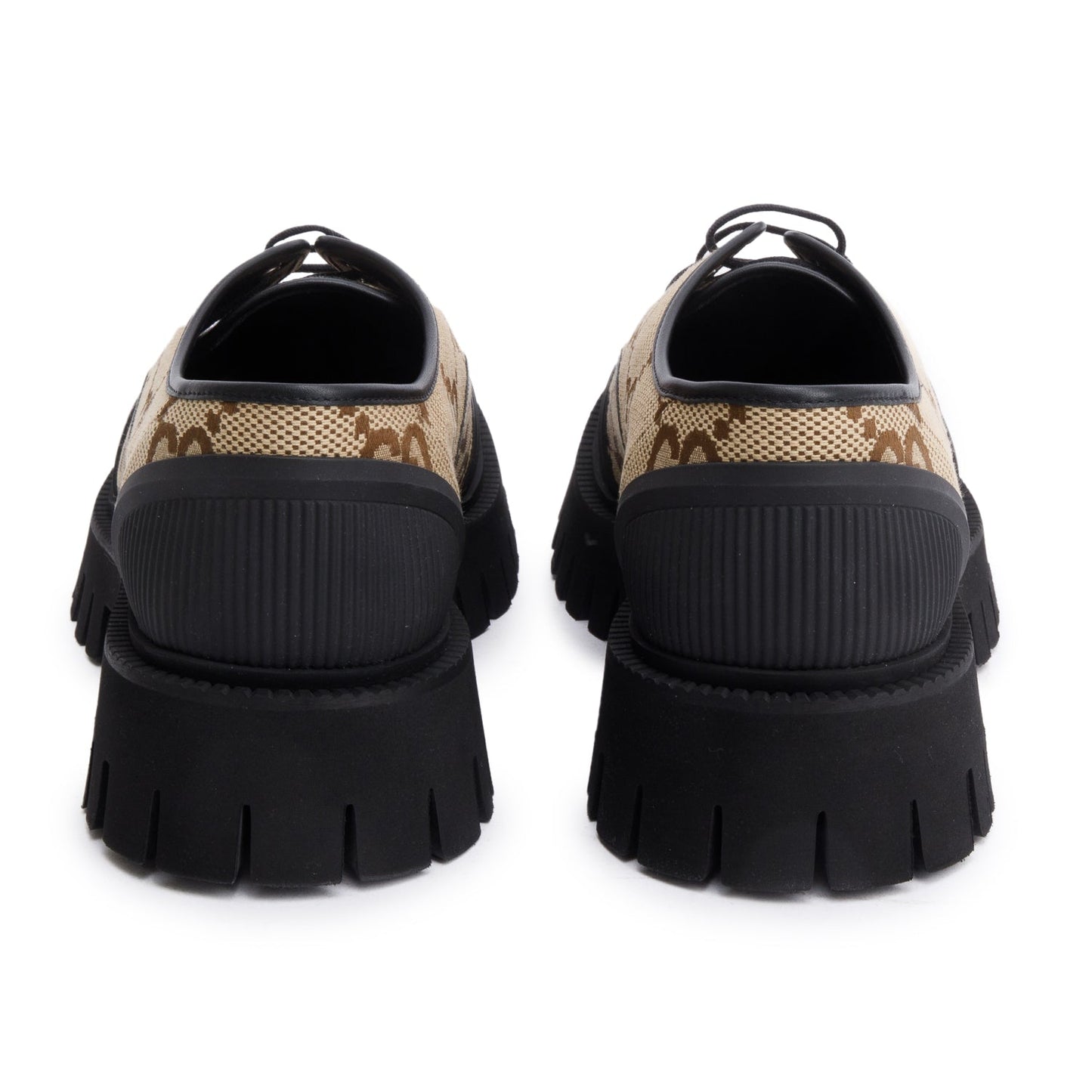 Gucci Maxi GG Canvas Lace Up Oxford, Size 10.5