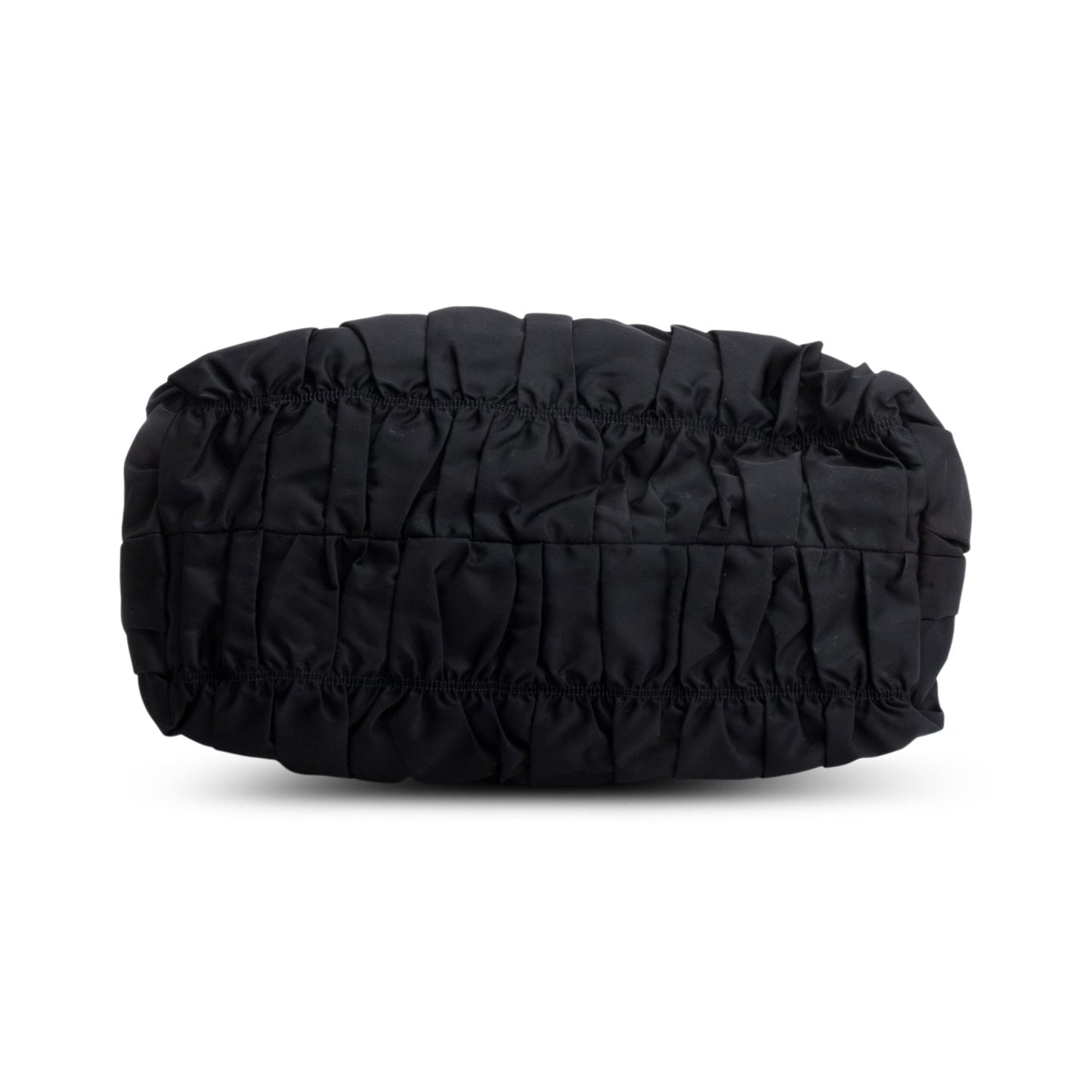 Prada Black Leather-Trimmed Tessuto Gaufre Tote