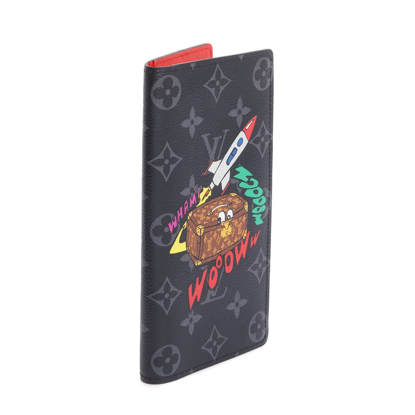 Louis Vuitton Monogram Eclipse Space Age Trunk Print Brazza Wallet