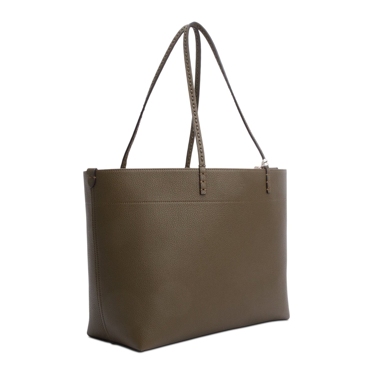 Fendi Grey Leather Medium Selleria Roll Tote
