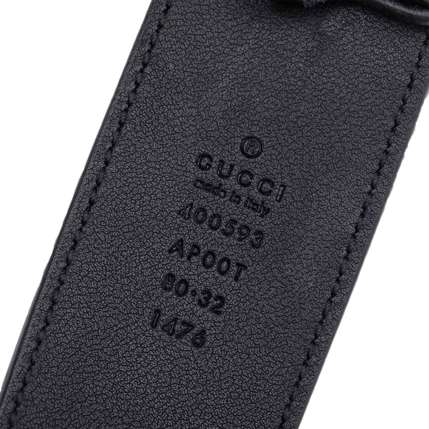 Gucci 2015 Re-Edition Black Wide Leather Belt, 80 32