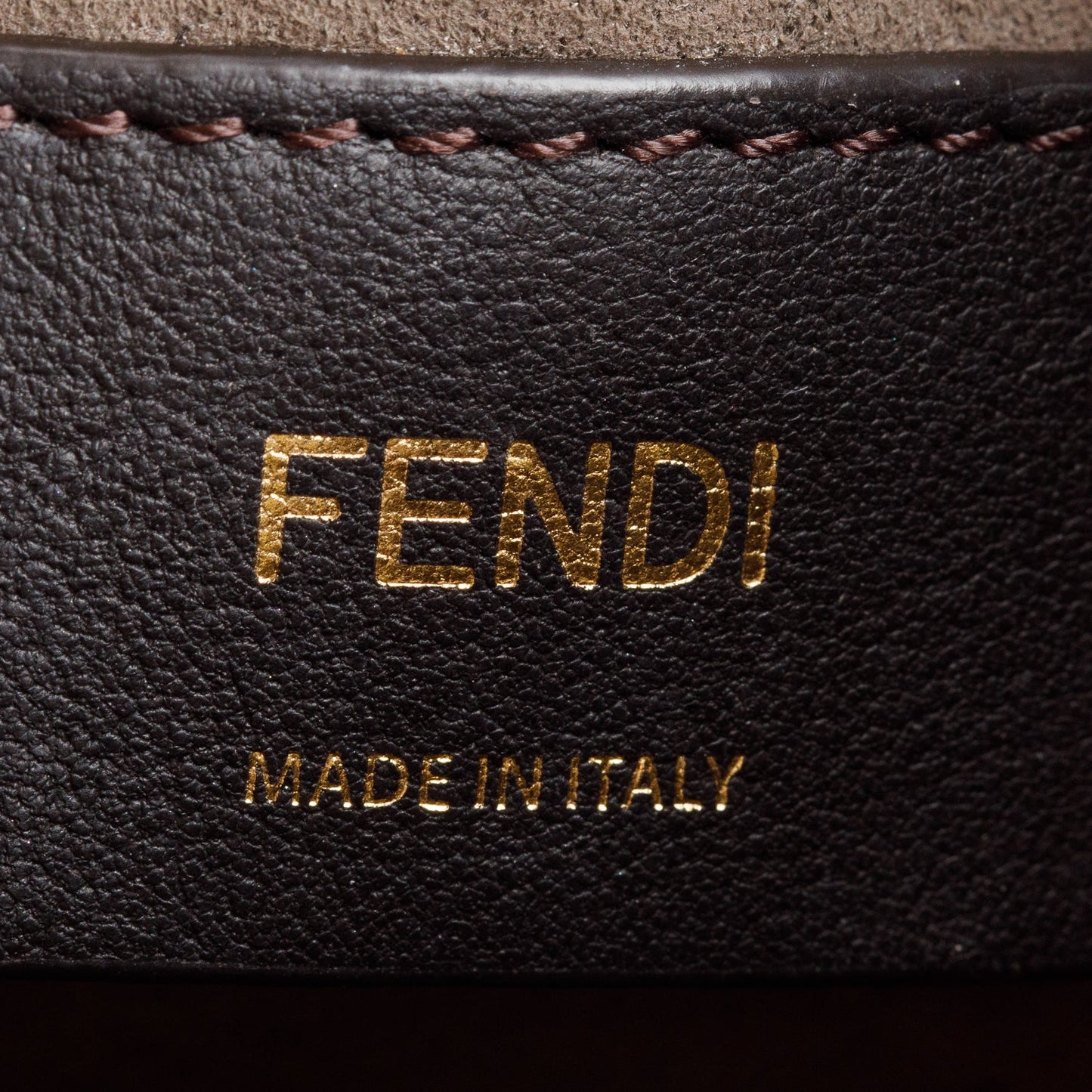 Fendi Multicolor FF Embossed Stripe Calfskin Leather Mini Mon Tresor Bucket Bag