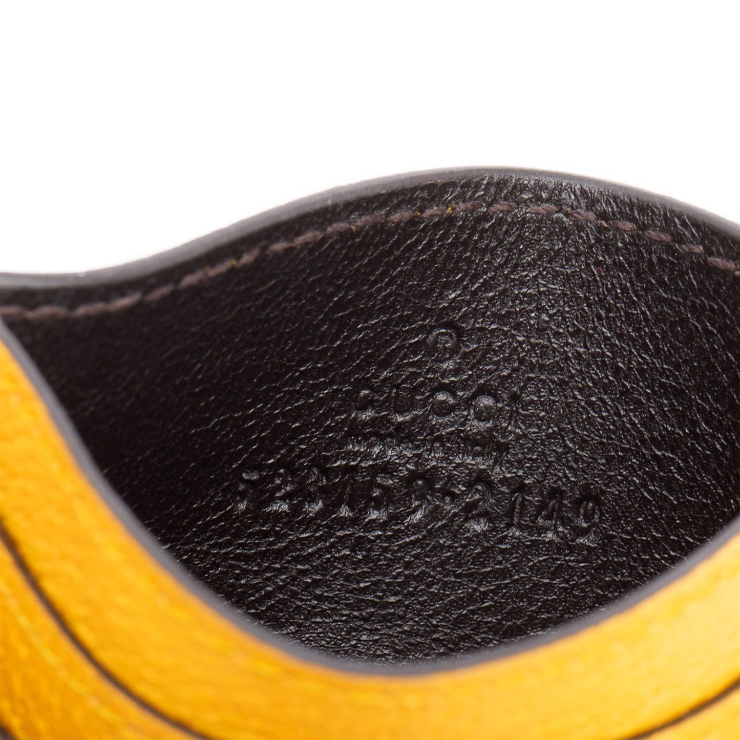 Gucci Yellow Calfskin Leather Flora Ophidia Card Holder