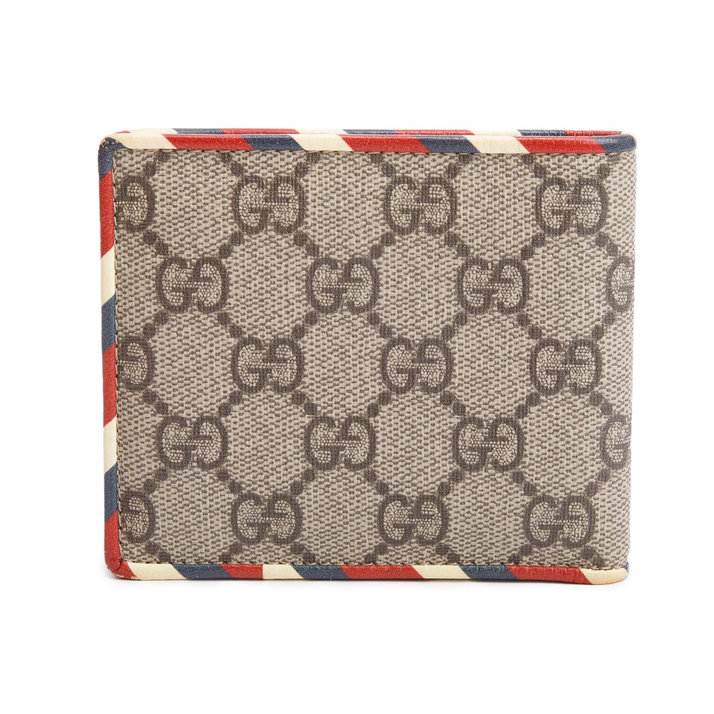 Gucci Beige & Multicolour Courrier GG Supreme Bifold Wallet