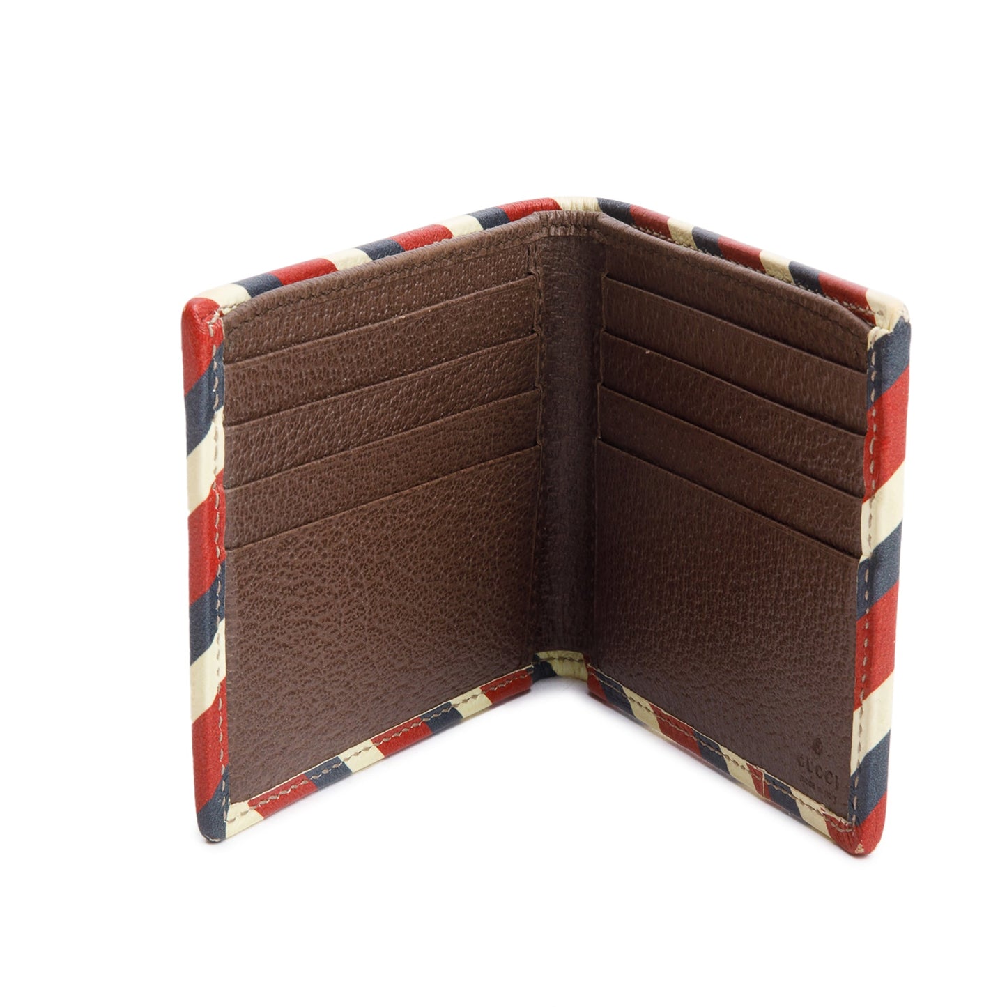Gucci Beige & Multicolour Courrier GG Supreme Bifold Wallet