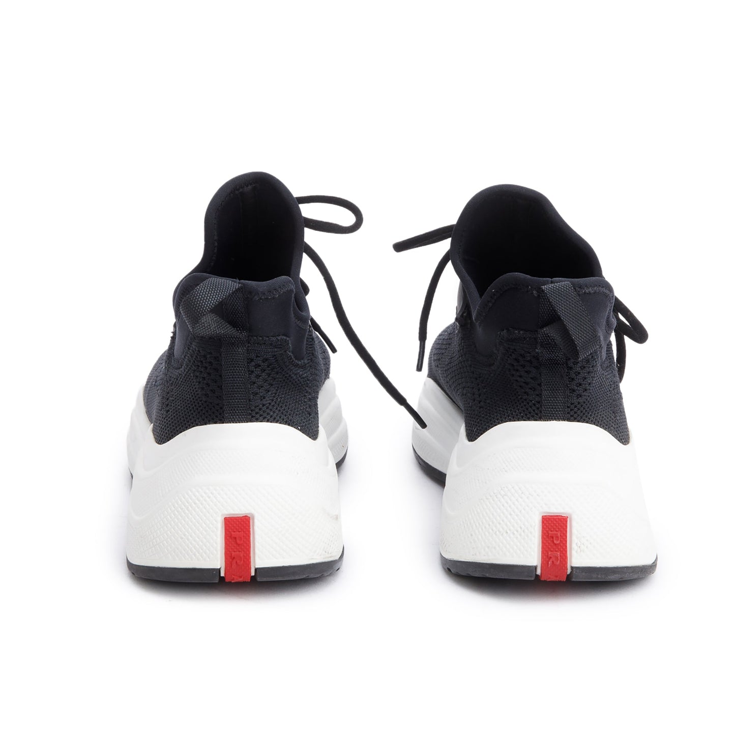 Prada Black Neoprene Nylon Sport Sneakers, Size 37