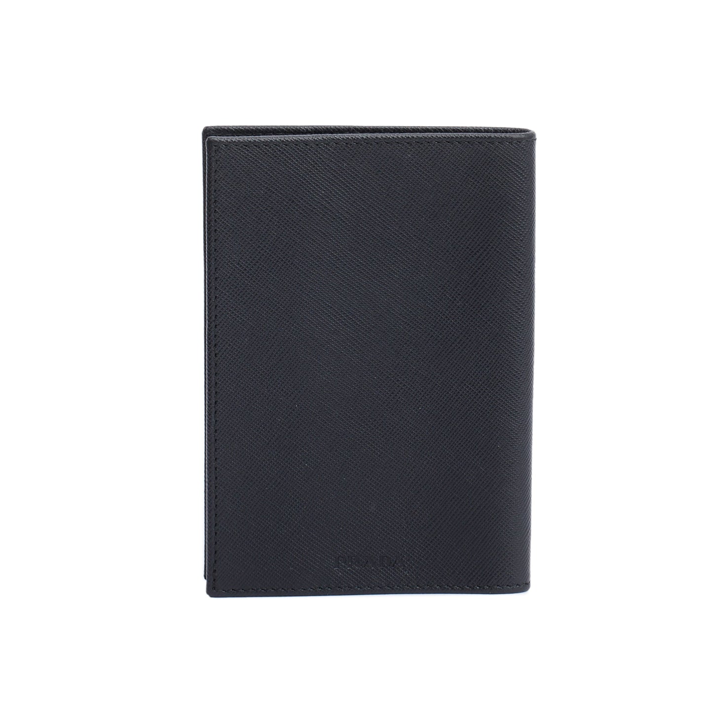 Prada Black Saffiano Leather Passport Holder