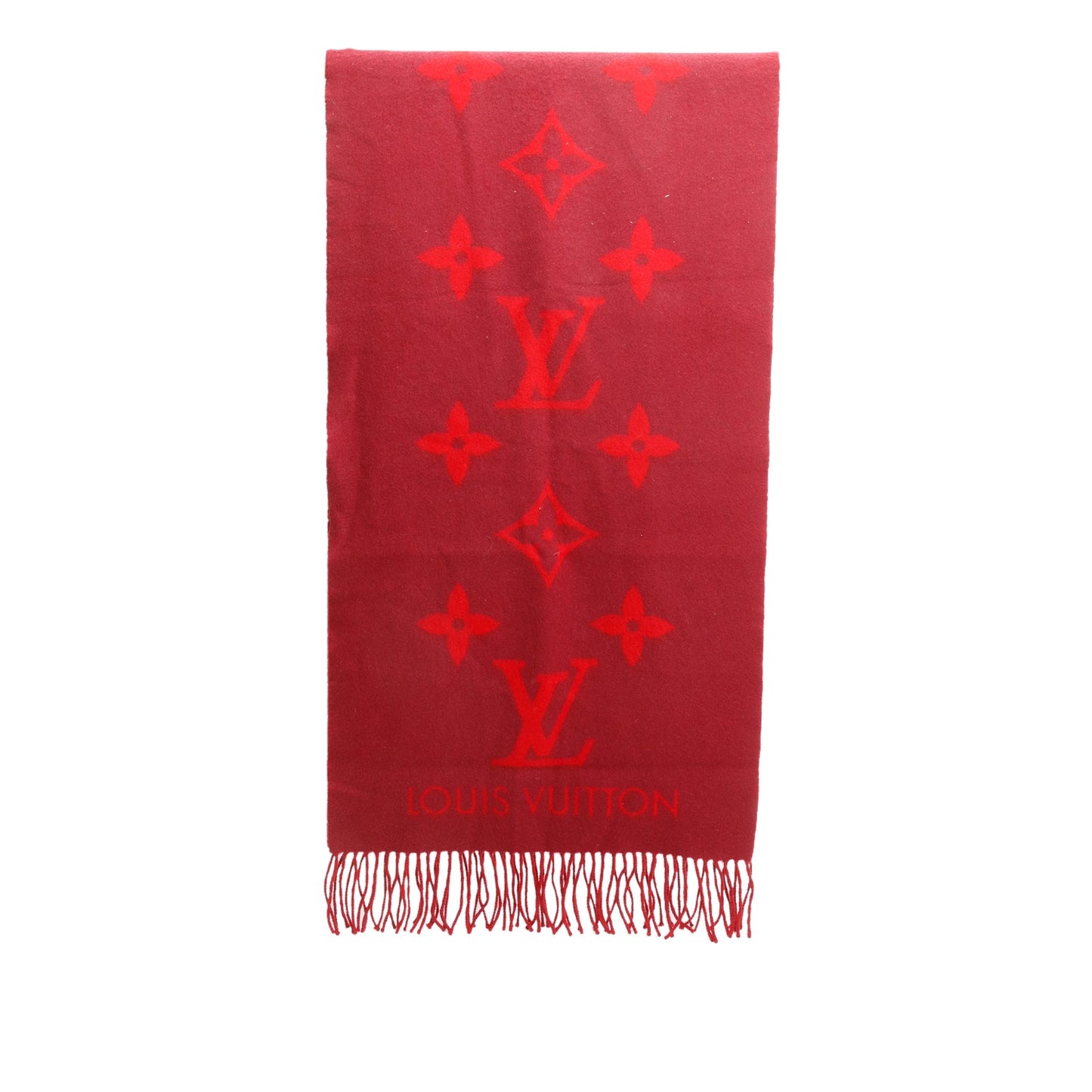 Louis Vuitton Red Reykjavik Cashmere Scarf