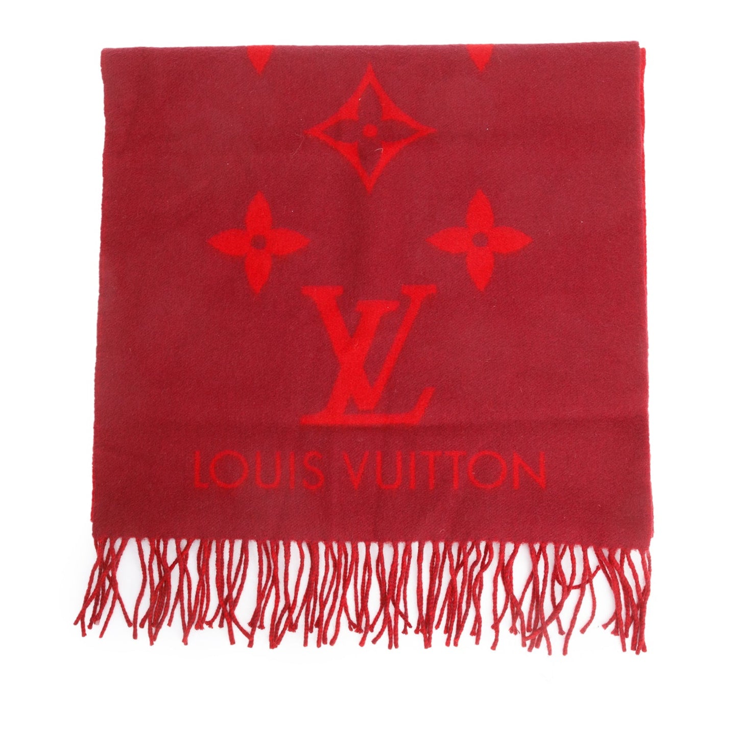 Louis Vuitton Red Reykjavik Cashmere Scarf