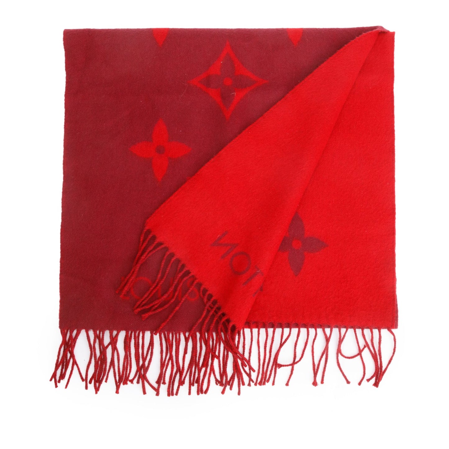 Louis Vuitton Red Reykjavik Cashmere Scarf
