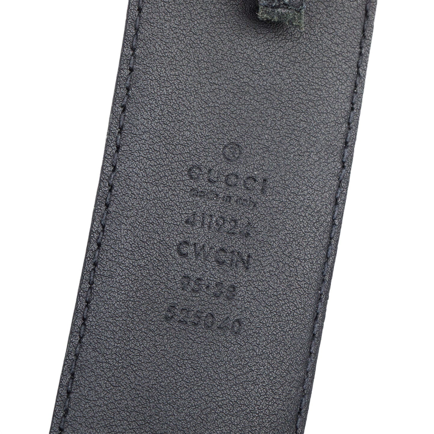 Gucci Black Signature Leather Interlocking G Logo Belt 95 38