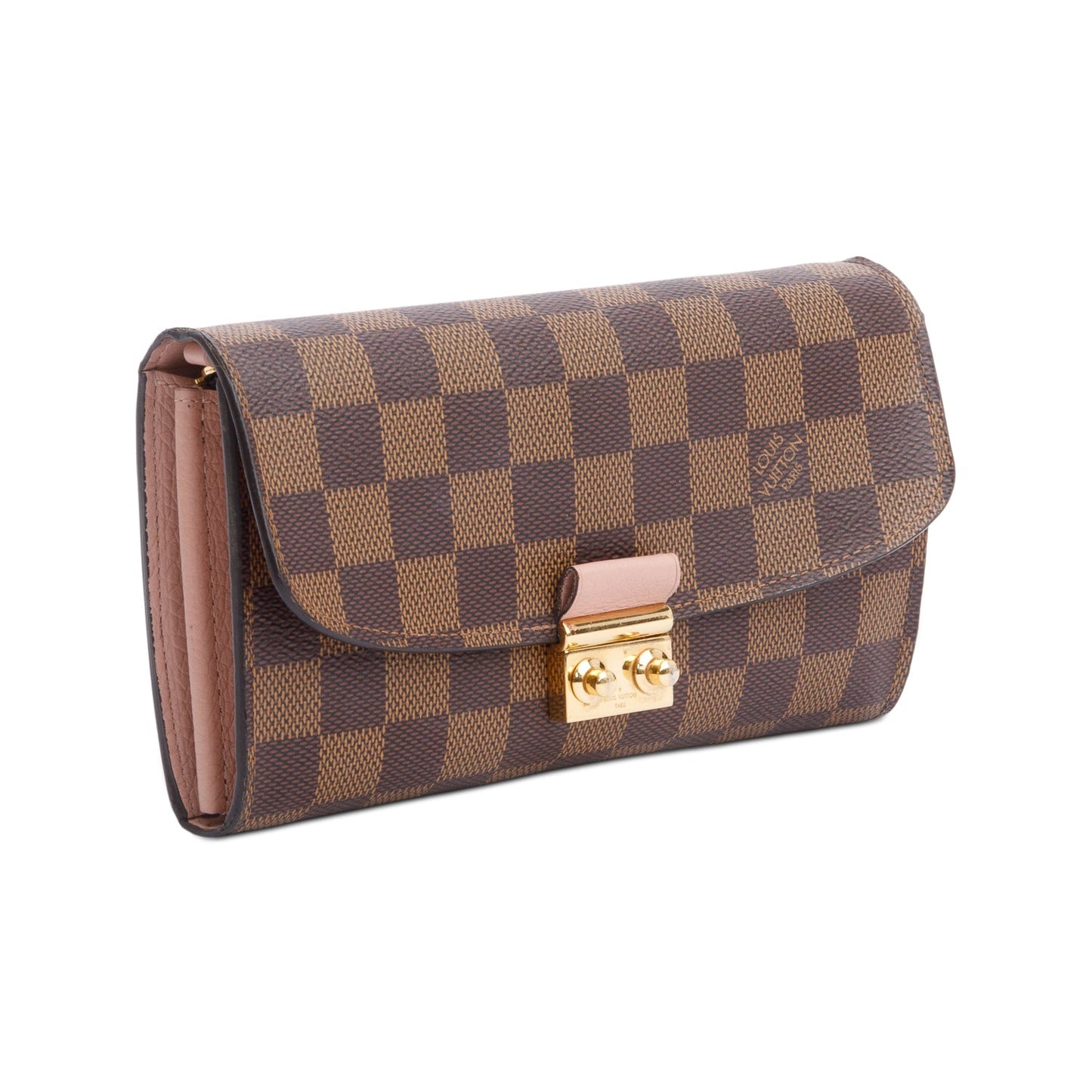 Louis Vuitton Damier Ebene Croisette Chain Wallet