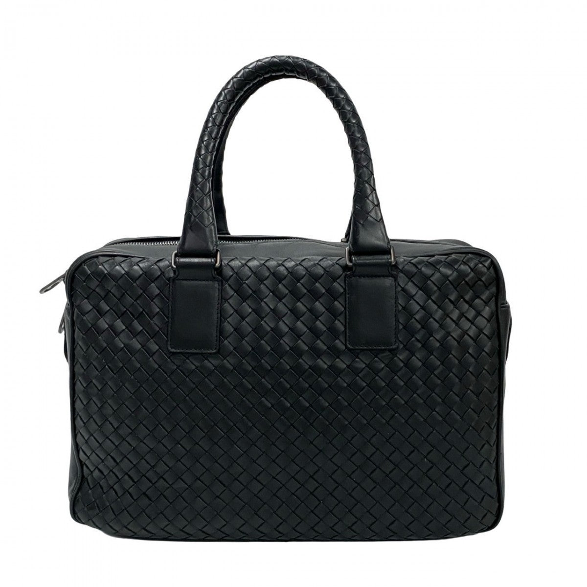 BOTTEGAVENETA Handbag leather black INTRECCIATO mens