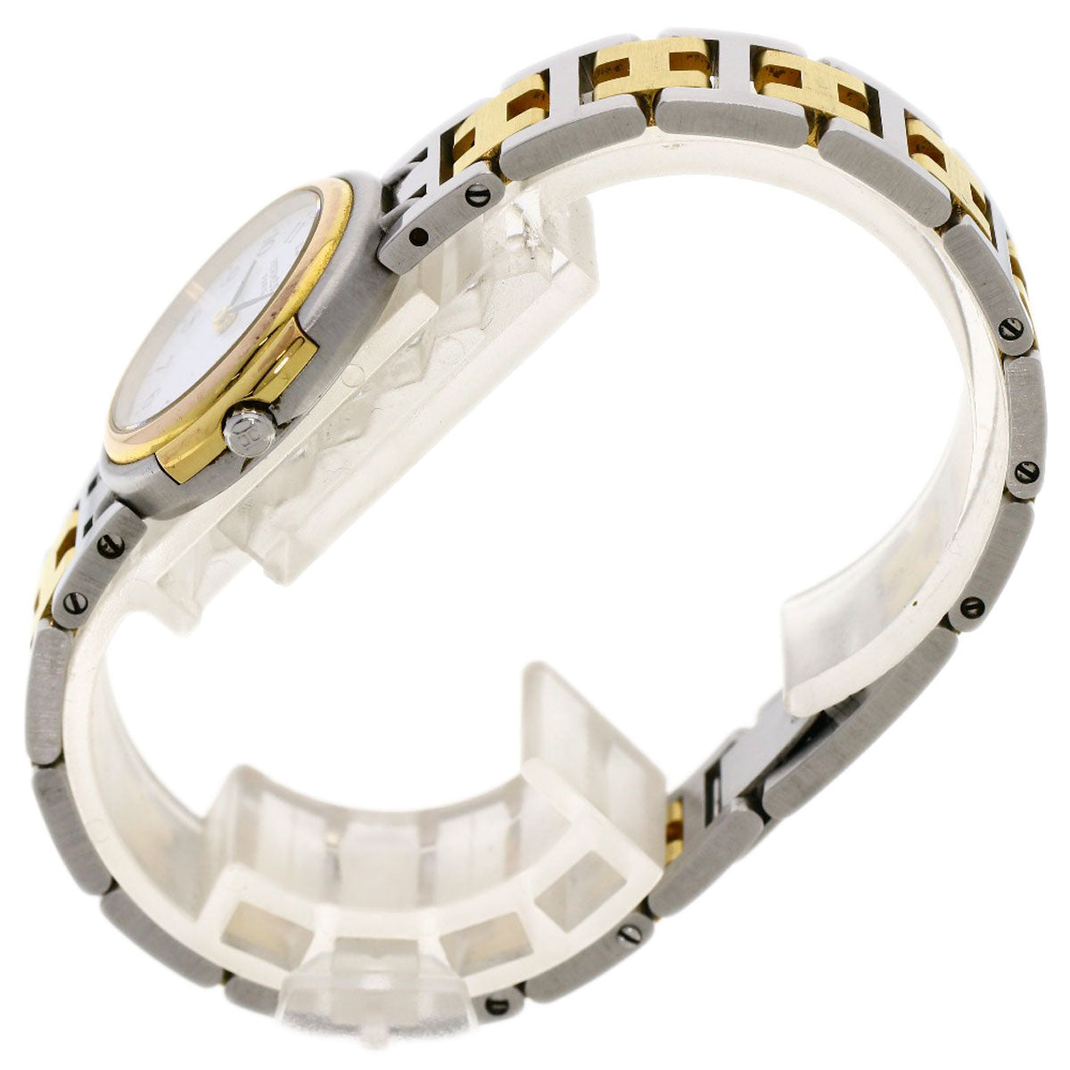 HERMES Watches Quartz Stainless Steel, Combination Silver Windsor white dial Women