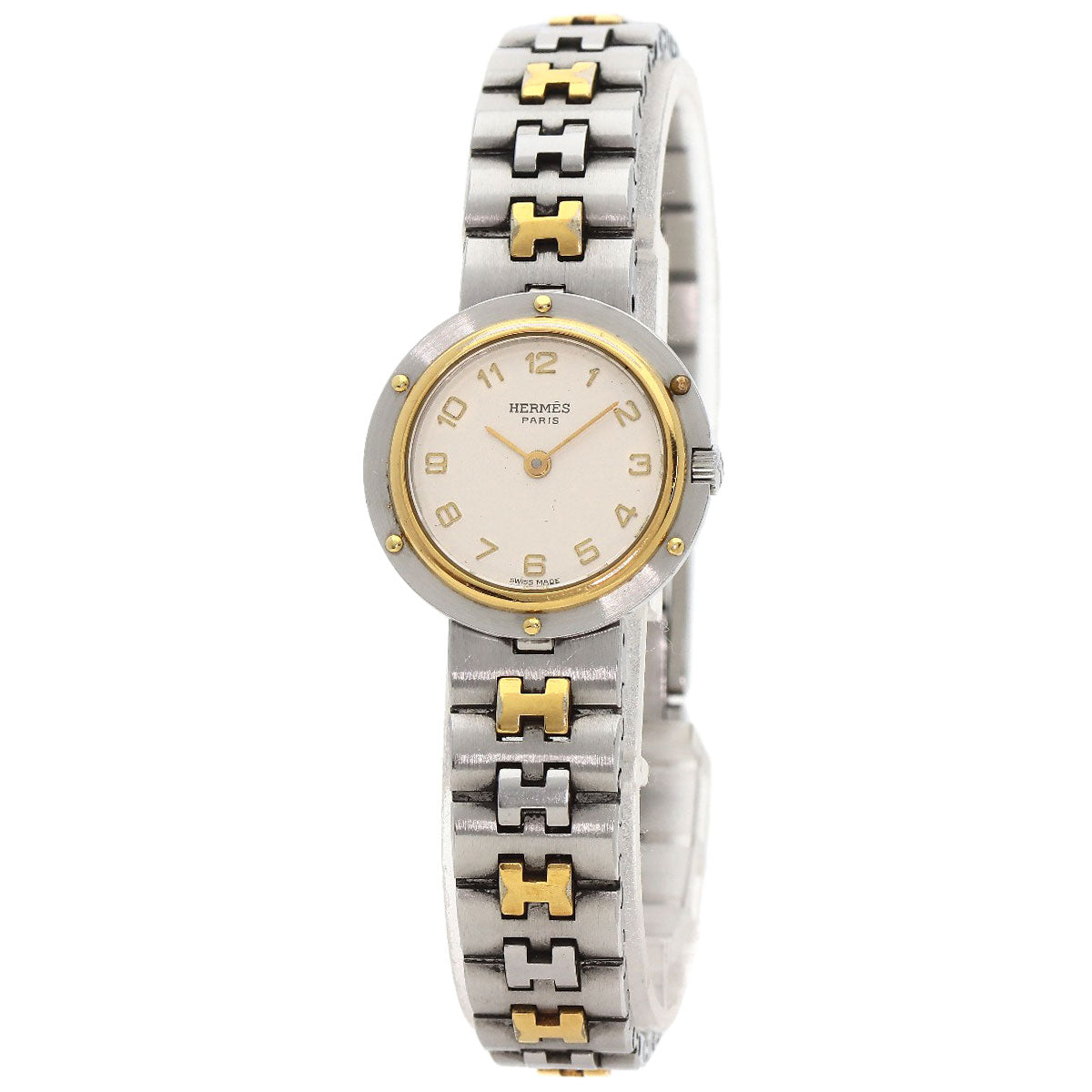 HERMES Watches Quartz Stainless Steel , SSxGP gold Olympia Ivory dial Women