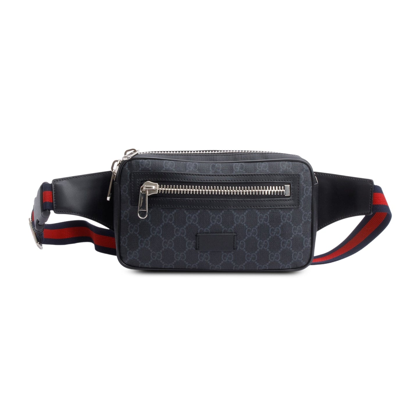 Gucci Black GG Supreme Belt Bag with Zip Pocket
