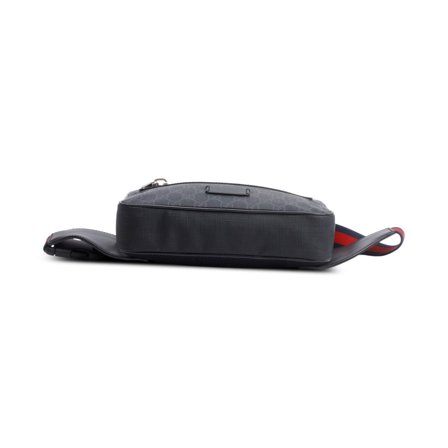 Gucci Black GG Supreme Belt Bag with Zip Pocket