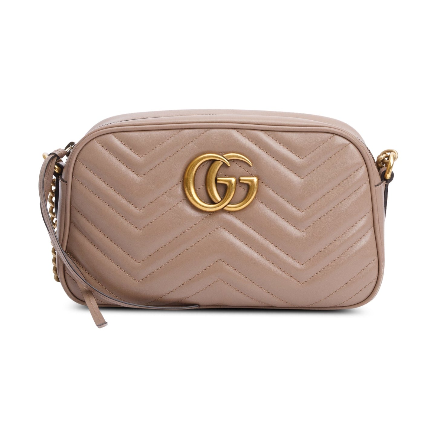 Gucci Beige GG Marmont Matelasse Small Camera Bag