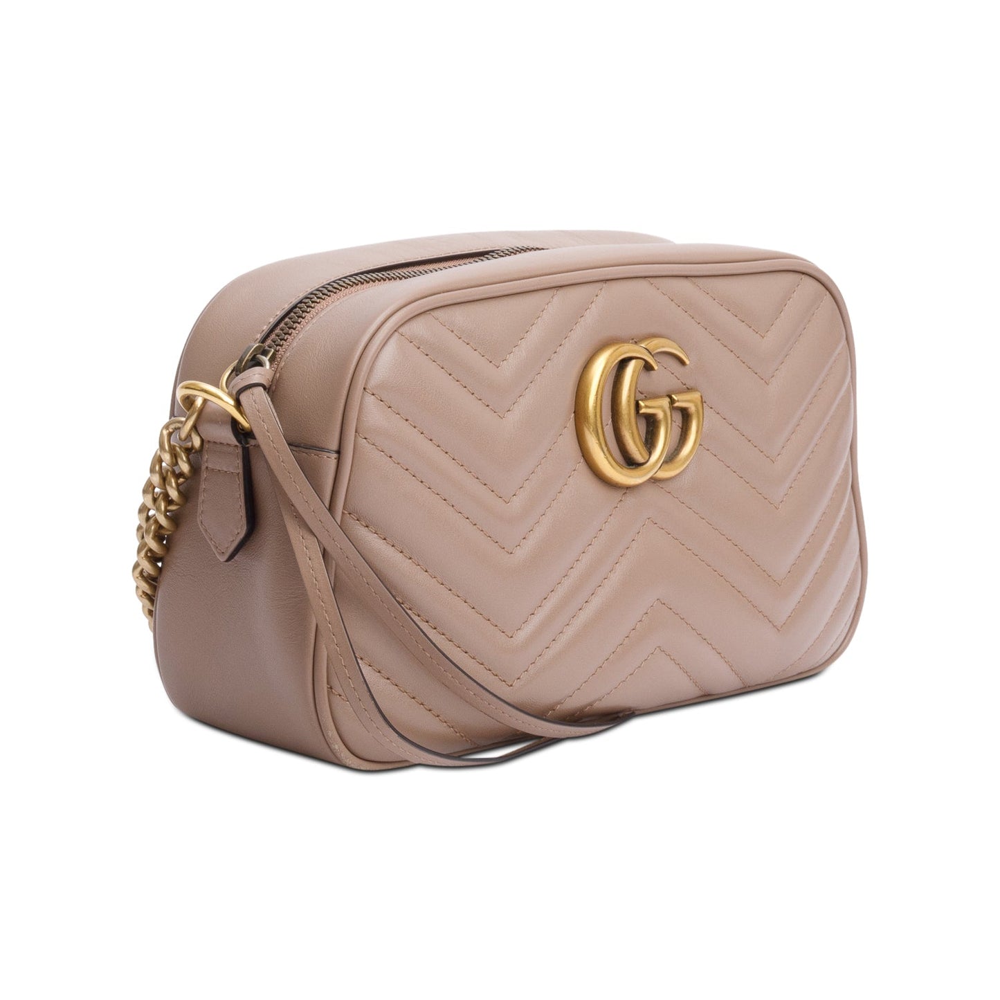 Gucci Beige GG Marmont Matelasse Small Camera Bag