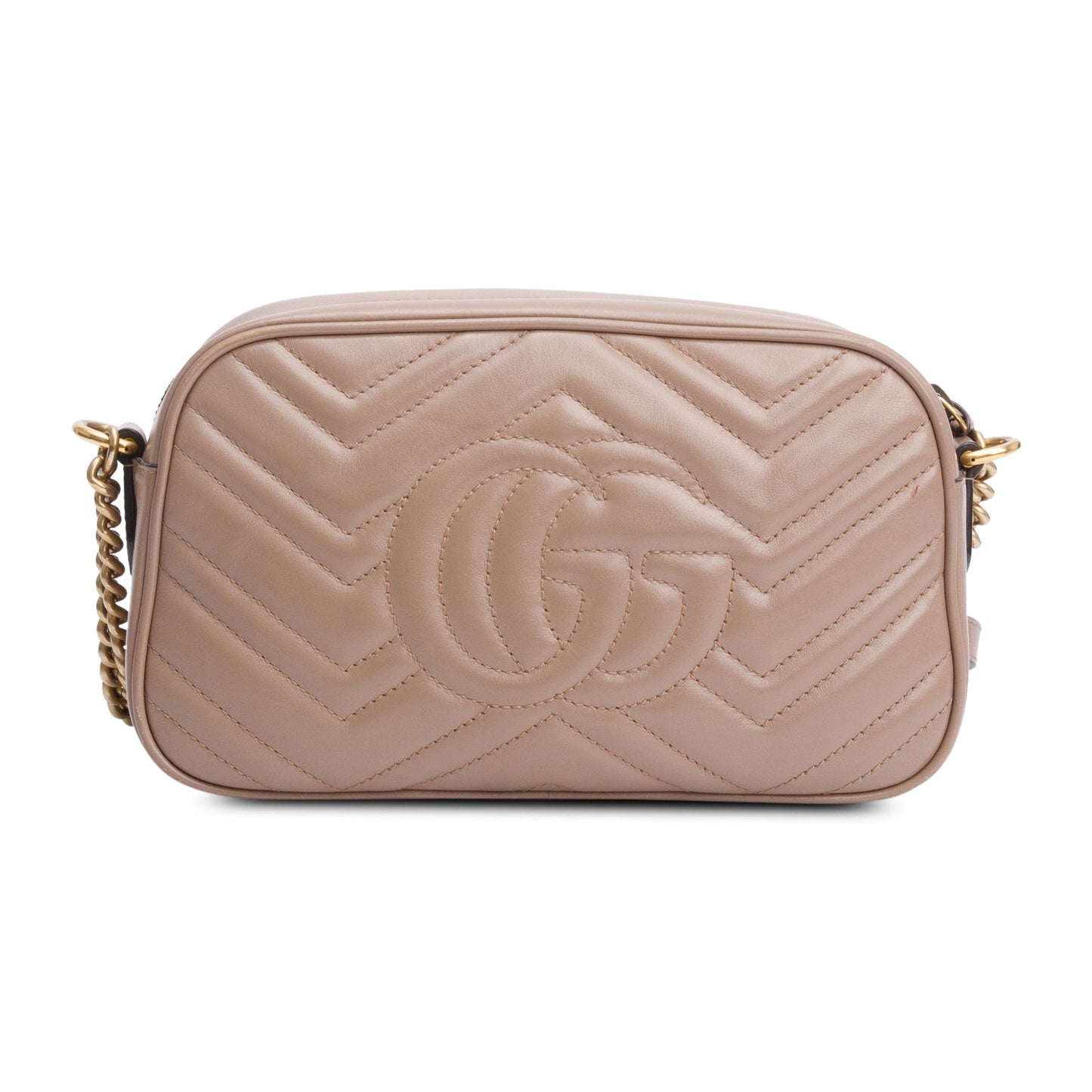 Gucci Beige GG Marmont Matelasse Small Camera Bag