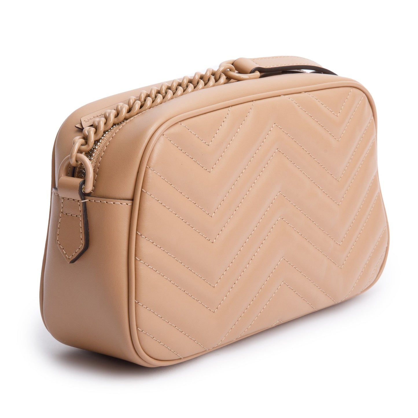 Gucci Beige GG Marmont Matelasse Small Camera Bag