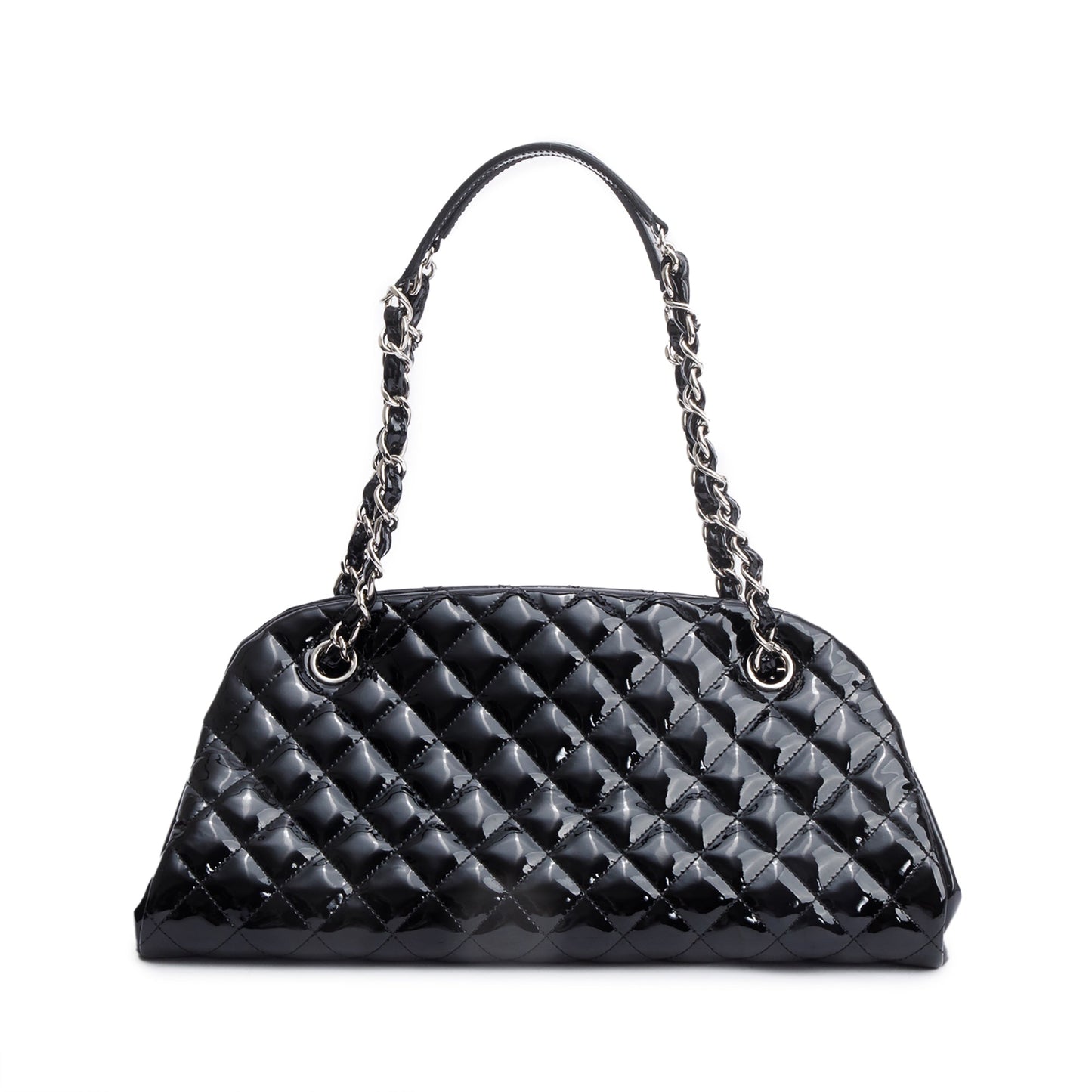 Chanel Black Quilted Leather Just Mademoiselle Medium Bowler Bag