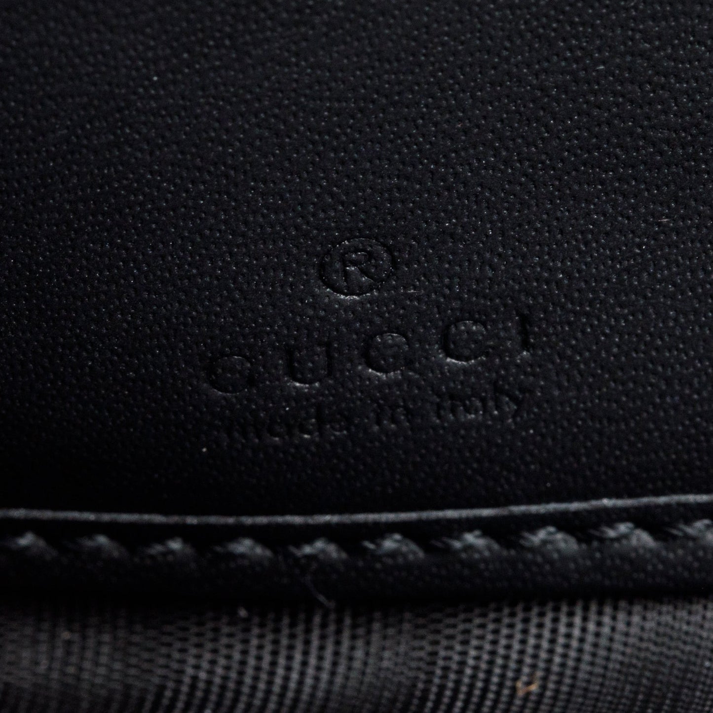 Gucci Black Leather Denim GG Marmont Zip Around Wallet
