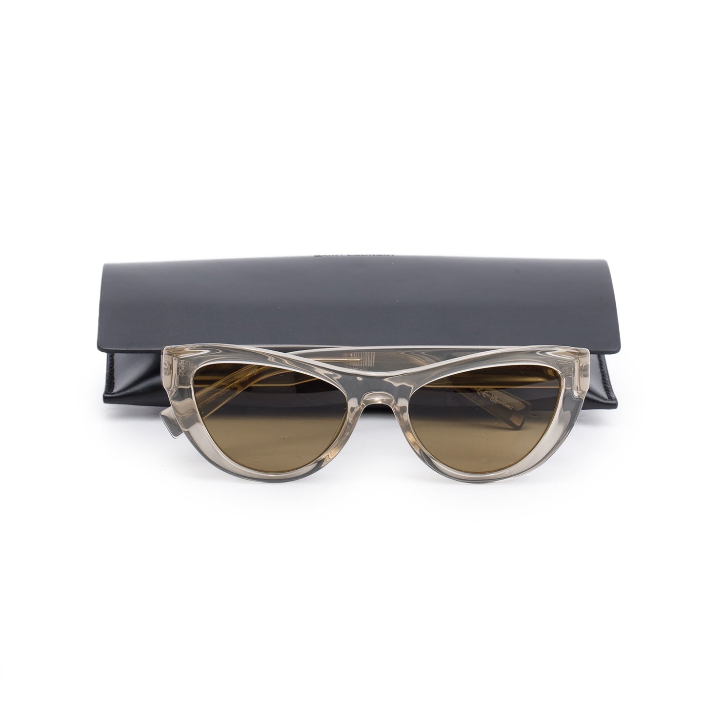Saint Laurent SL 676 Grey Transparent Acetate Cat Eye Sunglasses
